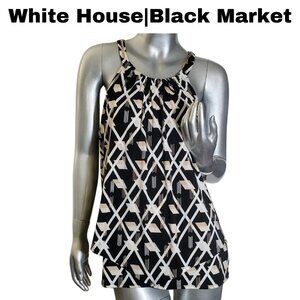 White House Black Market Chain Trim Layered Halter Top